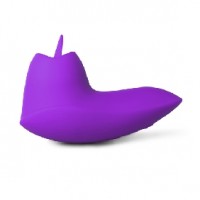 Vibrator with Tongue 12 Speeds Silicone Rechargeable PURPLE